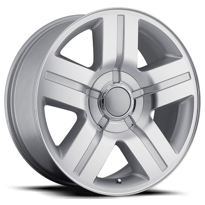 Factory Reproductions FR37 SILVERADO Silver/Machined wheel