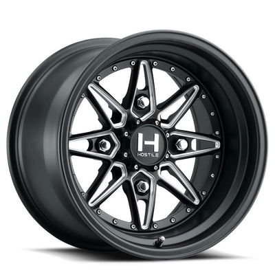 Hostile Forged HF12 BLASTER UTV Black/Machined wheel