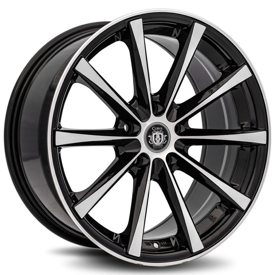 Curva Concepts C10N Black/Machined wheel