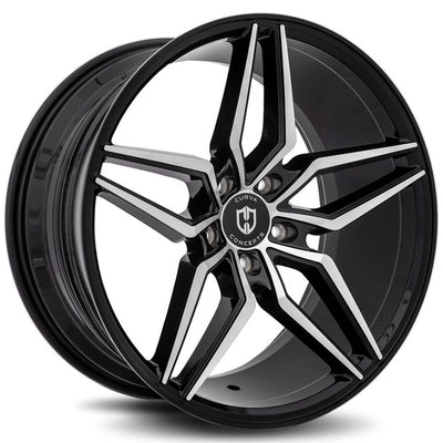 Curva Concepts C25 Black/Machined wheel