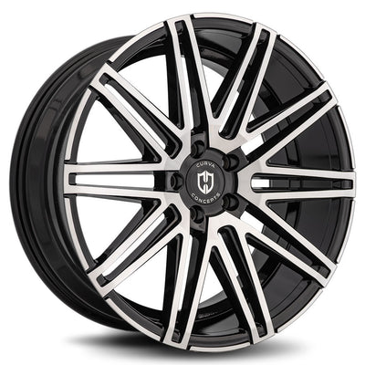 Curva Concepts C48 Black/Machined wheel