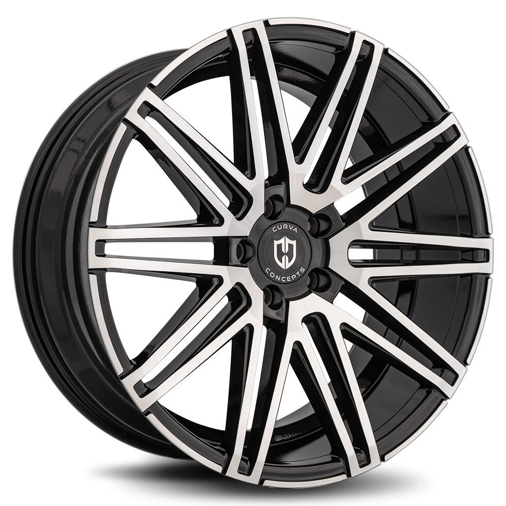 Curva Concepts C48 Black/Machined wheel