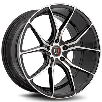 Curva Concepts C42 Black/Machined wheel