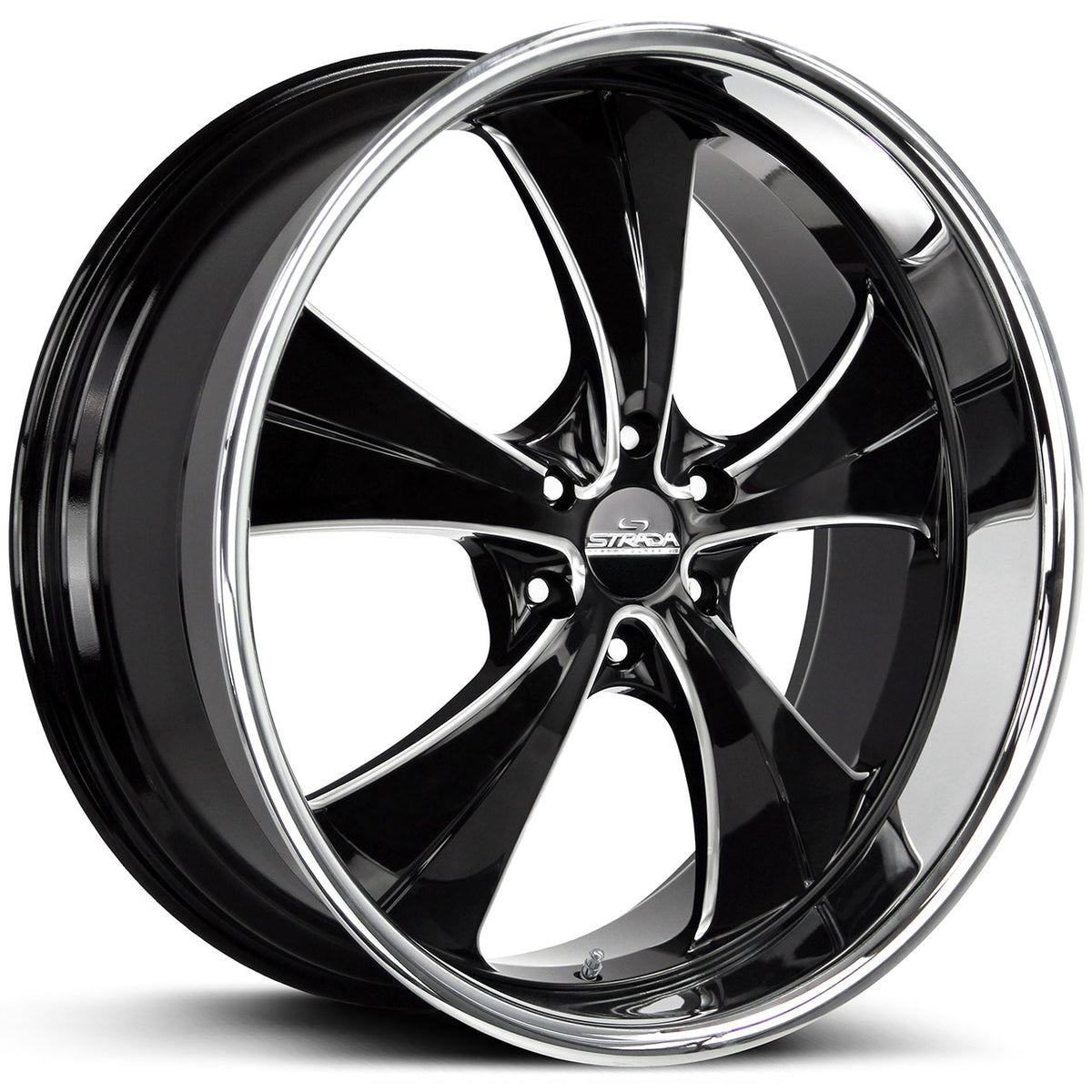 Strada Street Classics OLD SKOOL Black/Machined/Chrome wheel