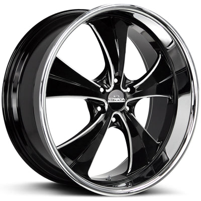 Strada Street Classics OLD SKOOL Black/Machined/Chrome wheel