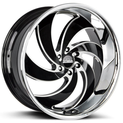 Strada Street Classics RETRO 6 Black/Machined/Chrome wheel