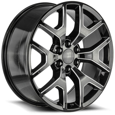 Wheel Replicas By Strada GMC SIERRA Black/Machined wheel