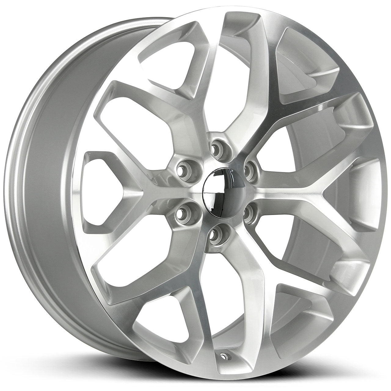 Wheel Replicas By Strada SNOWFLAKE Silver Machined Face