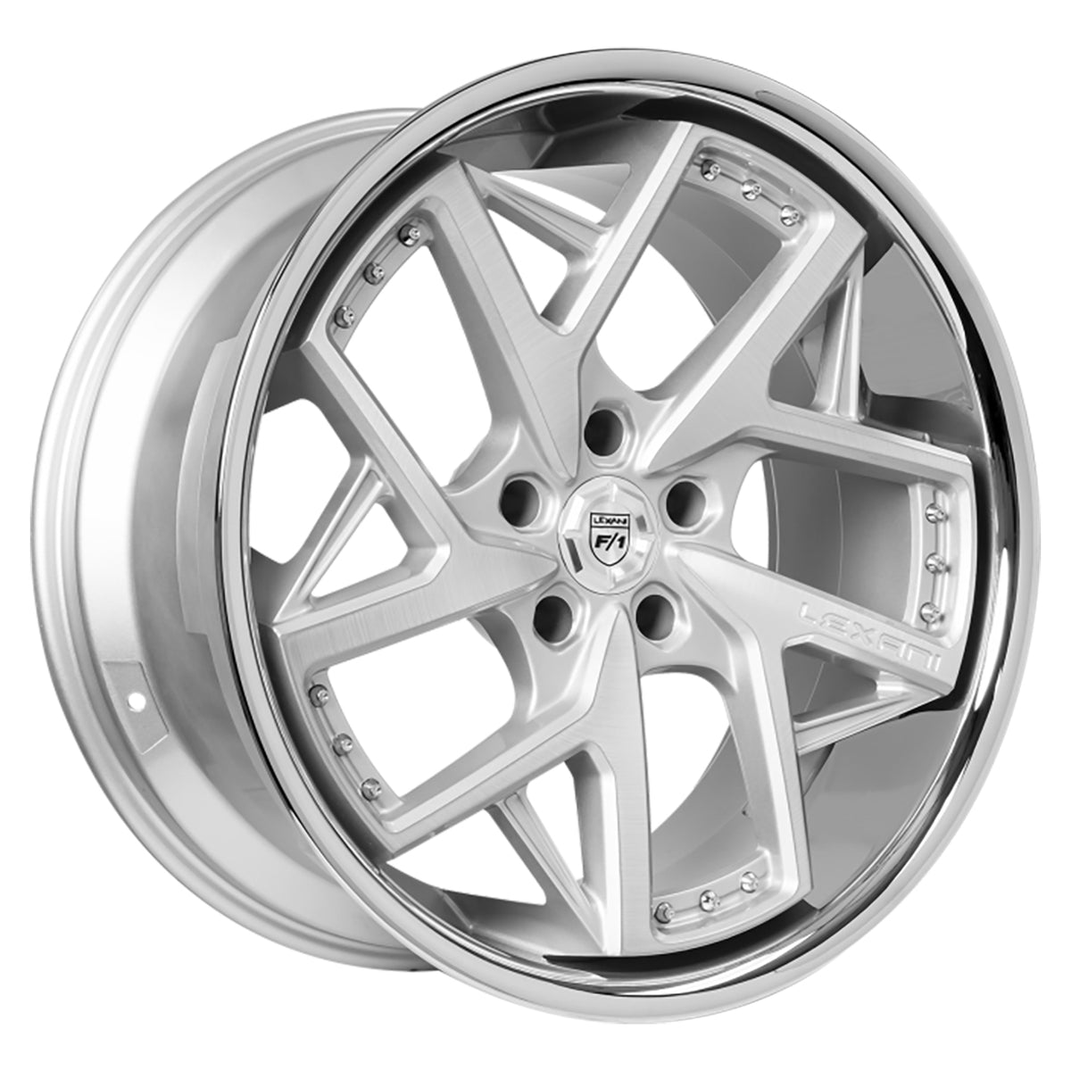 Lexani DEVOE Silver/Machined/Chrome wheel