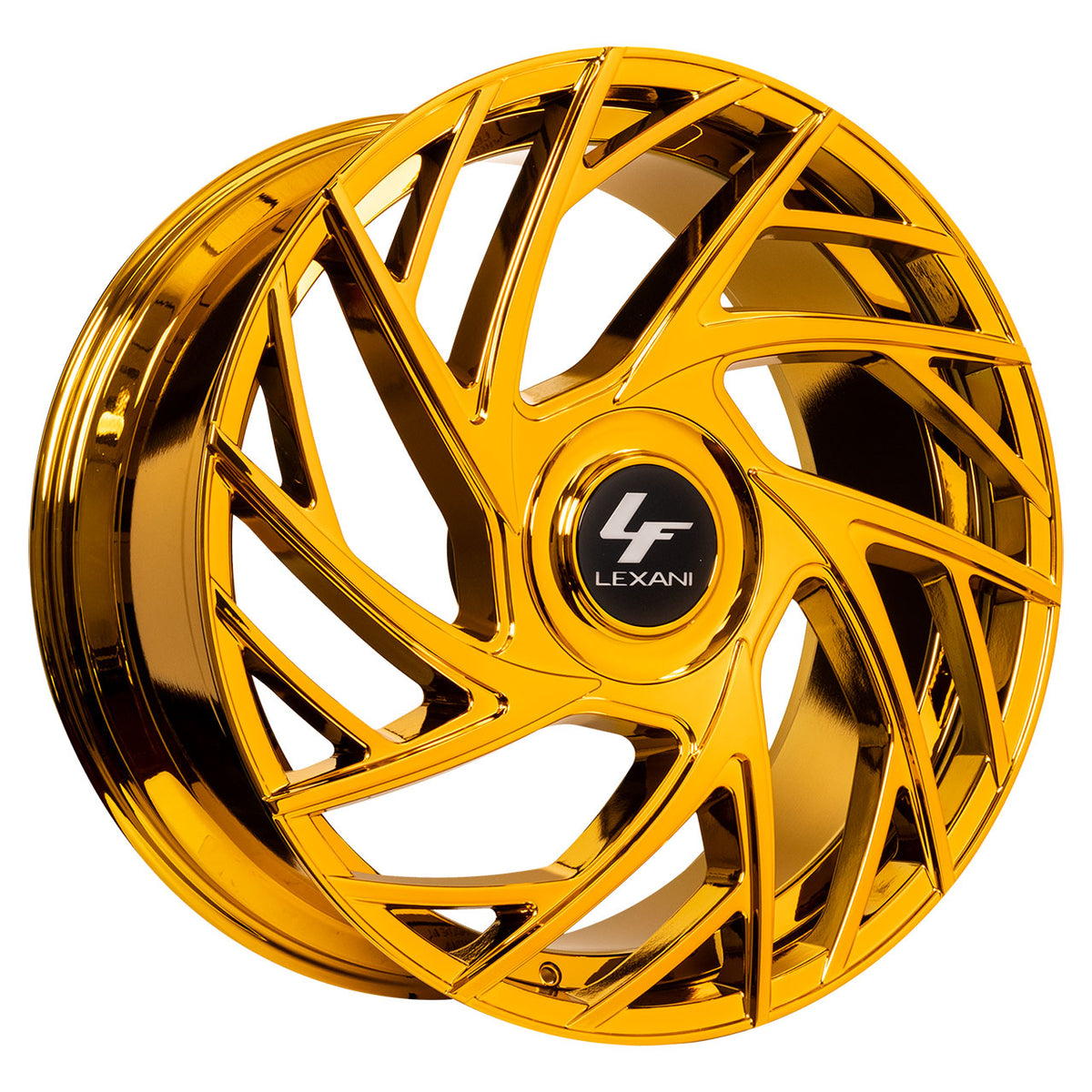 Lexani MUGELLO XL Chrome/Gold wheel