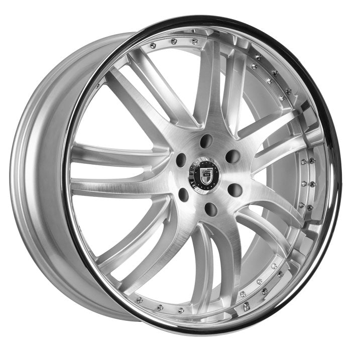 Lexani PROFILE Silver Machined Face Center / Stainless Steel Chrome Lip