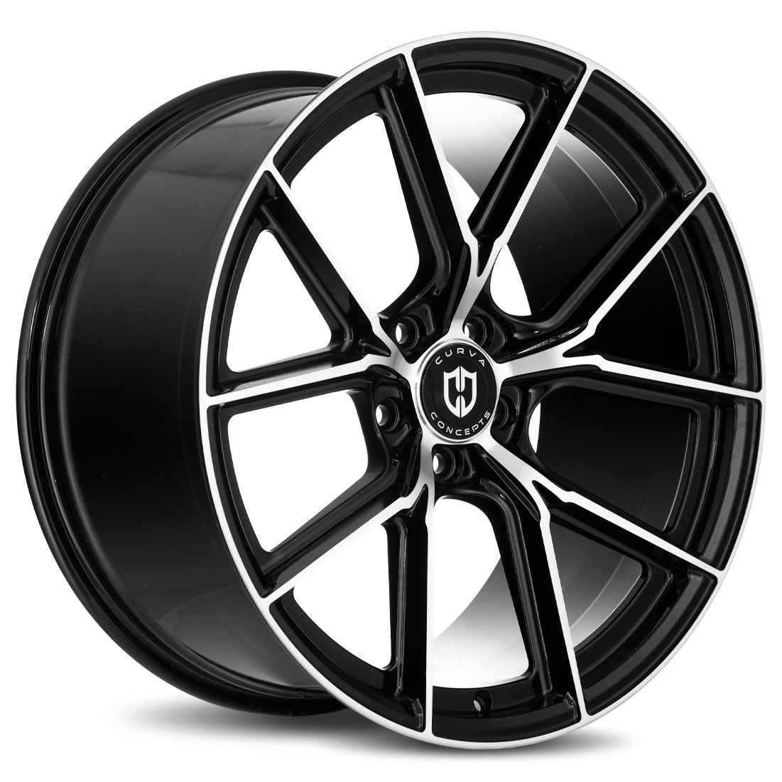 Curva Concepts CFF70 Black/Machined wheel