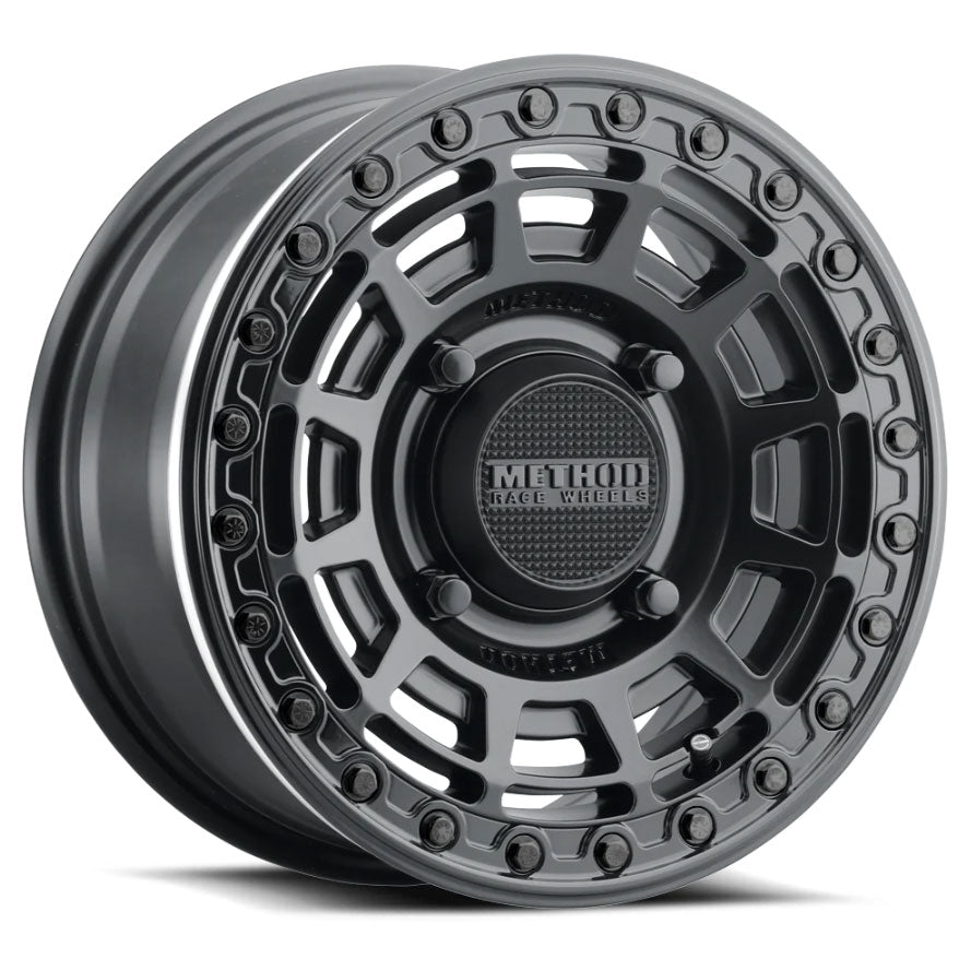 Method Race Wheels MR415 BEADLOCK Matte Black Center with  Gloss Black Ring