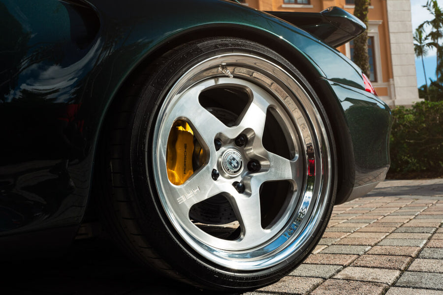 HRE 527 forged wheel on Porsche 993 Turbo S Forest Green Metallic