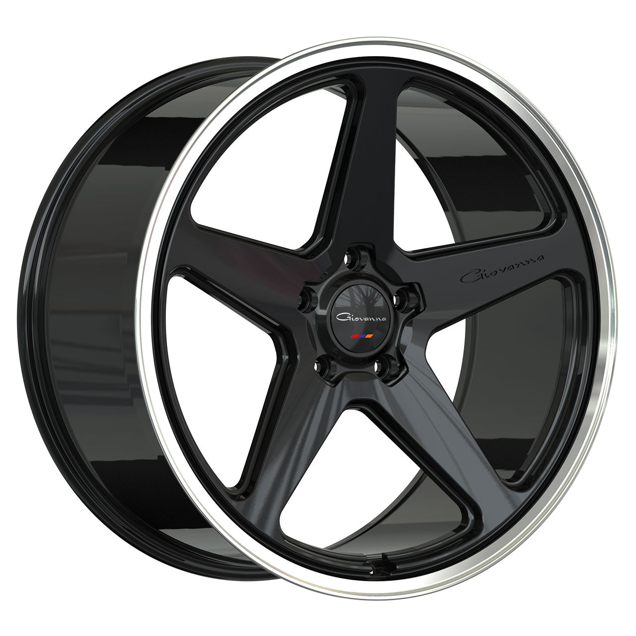 Giovanna CINQUE 24x9 Black Polished Lip — TFS Wheels