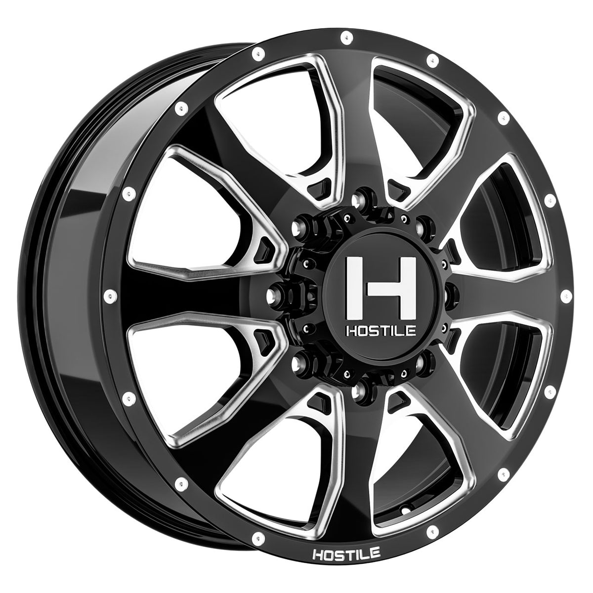 Hostile H403 KODIAK-F Black/Milled wheel