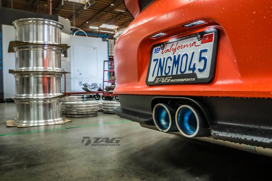 HRE P106 forged wheel on Lava Orange Porsche 991 GT3 RS