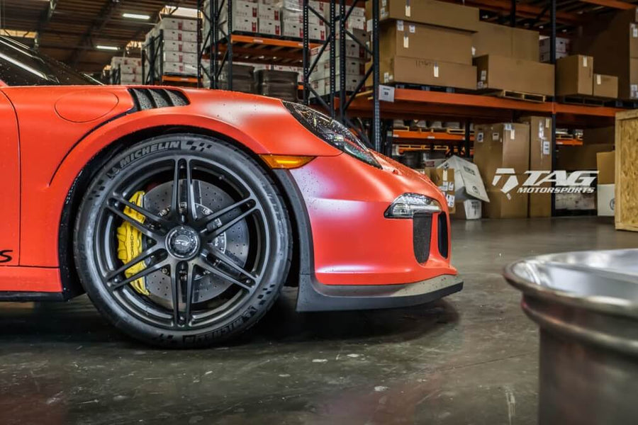 HRE P106 forged wheel on Lava Orange Porsche 991 GT3 RS