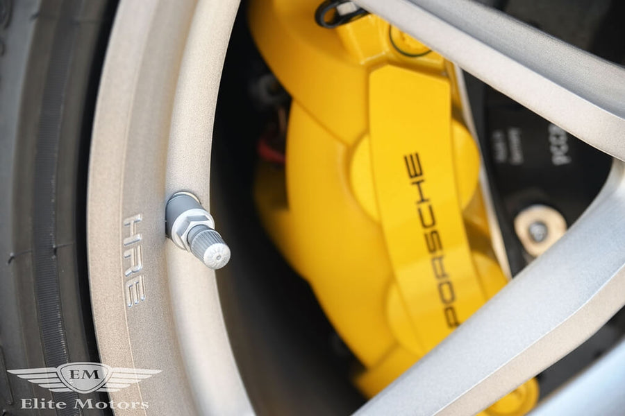 HRE P106 forged wheel on Black Porsche 991 Turbo