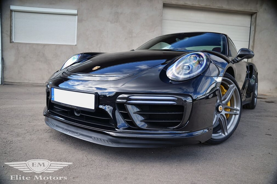 HRE P106 forged wheel on Black Porsche 991 Turbo