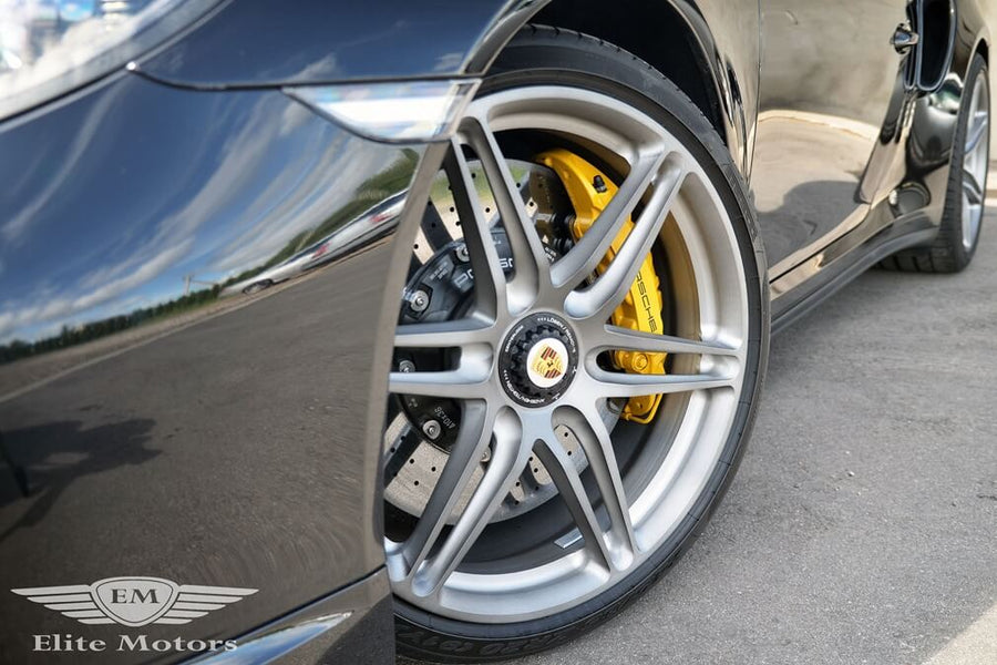 HRE P106 forged wheel on Black Porsche 991 Turbo