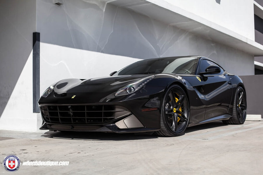 HRE S207 forged wheel on Black Ferrari F12BERLINETTA