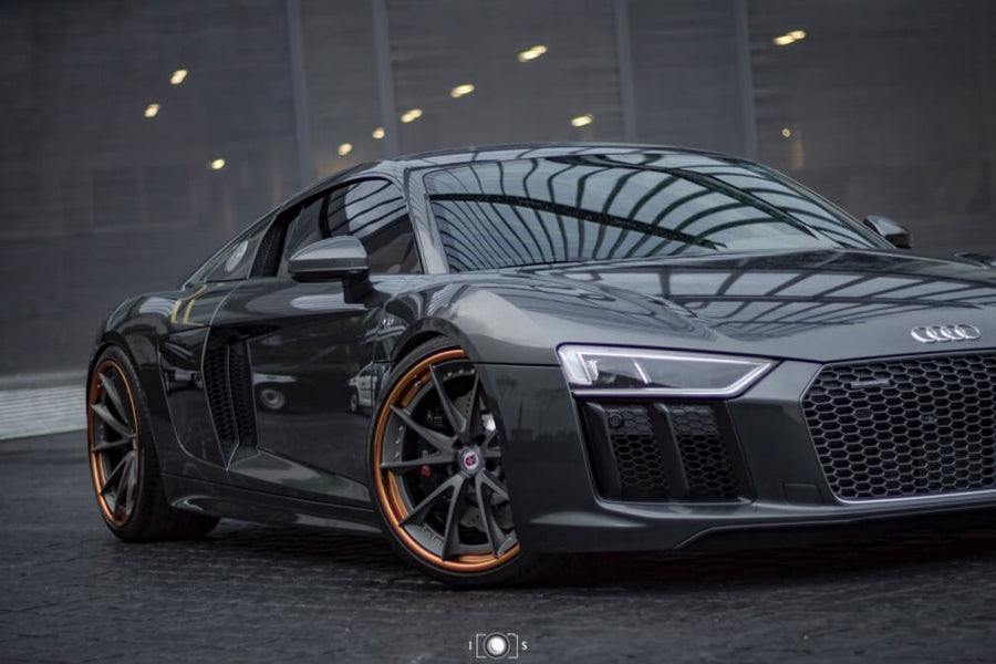 HRE S204 forged wheel on Gray Audi R8