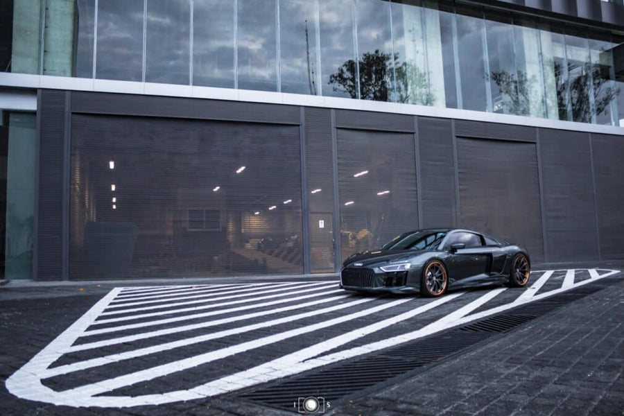 HRE S204 forged wheel on Gray Audi R8
