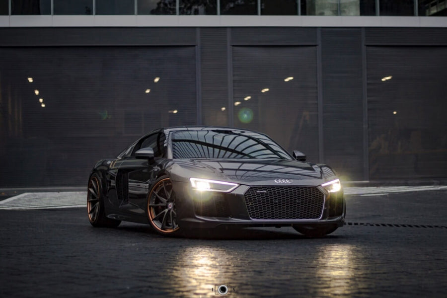 HRE S204 forged wheel on Gray Audi R8