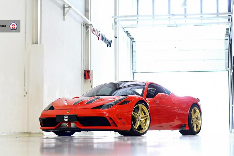 HRE P107 forged wheel on Ferrari 458