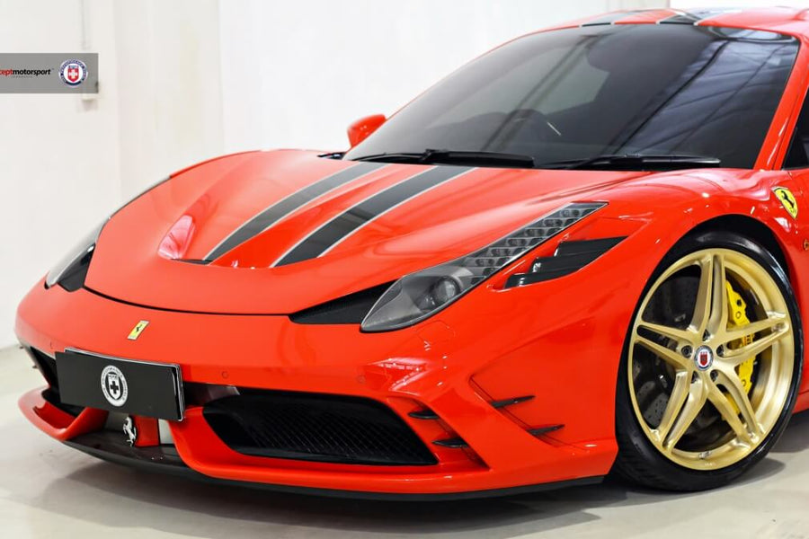 HRE P107 forged wheel on Ferrari 458