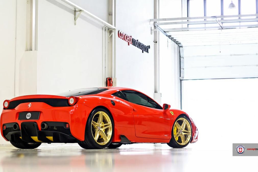 HRE P107 forged wheel on Ferrari 458