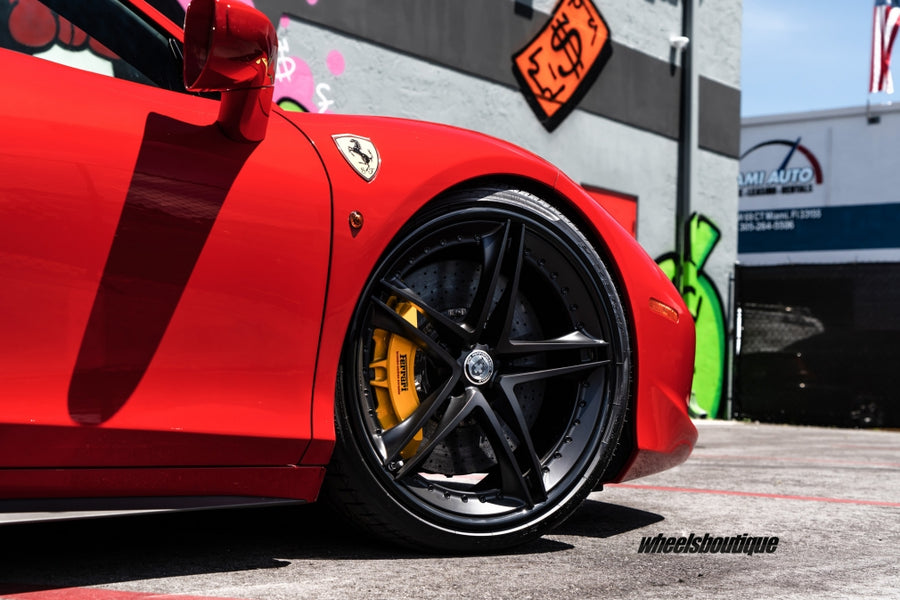 HRE S207 forged wheel on Ferrari 458