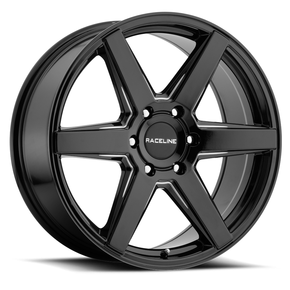 Raceline 156B SURGE Gloss Black Milled wheel