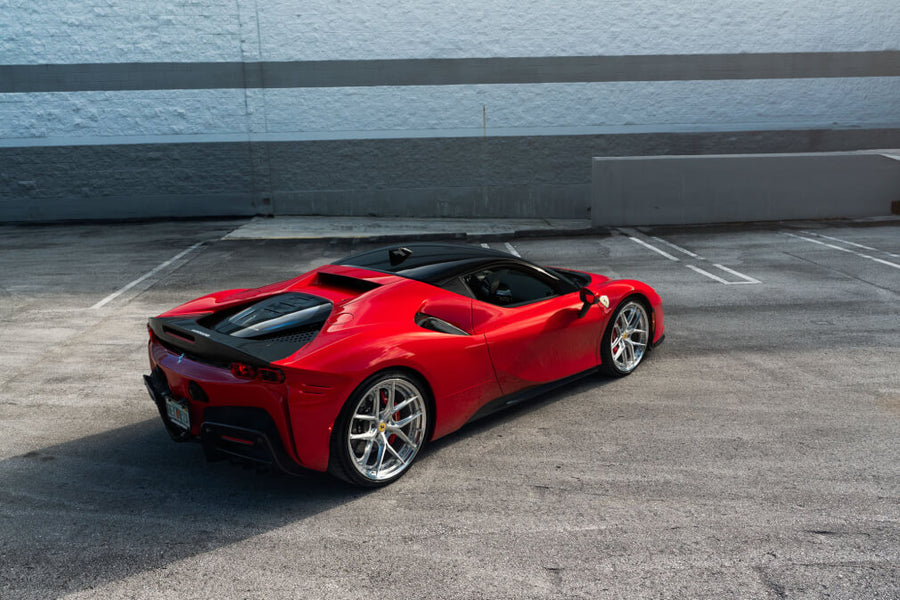 HRE S101SC forged wheel on Ferrari Sf90 Stradale Rosso Corsa
