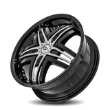 Diablo Blitz G1 20x8.5 Gloss Black custom-drilled blank bolt pattern wheel