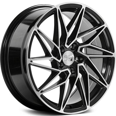 1AV ZX10 Black Machined Wheel