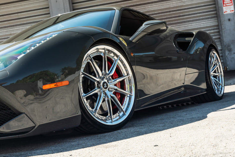 HRE S104SC forged wheel on Ferrari 488 GTB