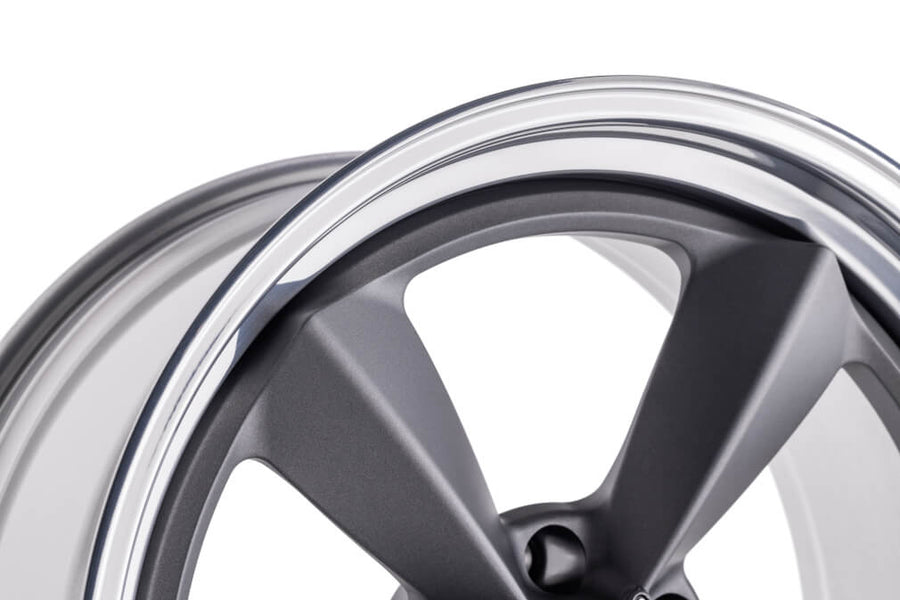 HRE 105 forged wheel on HRE Muscle 105 IN Satin Charcoal Polished Clear FMR