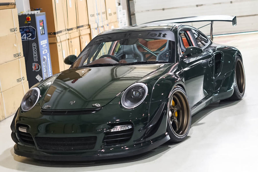 HRE 522 forged wheel on Porsche 997 Turbo RWB