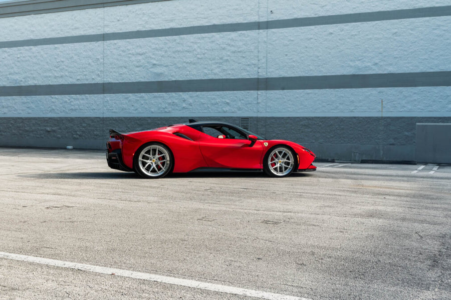 HRE S101SC forged wheel on Ferrari Sf90 Stradale Rosso Corsa