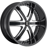 2Crave N04 Black Machined Wheel