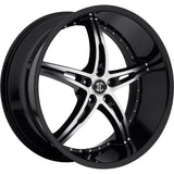 2Crave N14 Black Machined Wheel