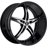 2Crave N14 Black Machined Wheel