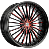2Crave N26 Black Red Machined Wheel