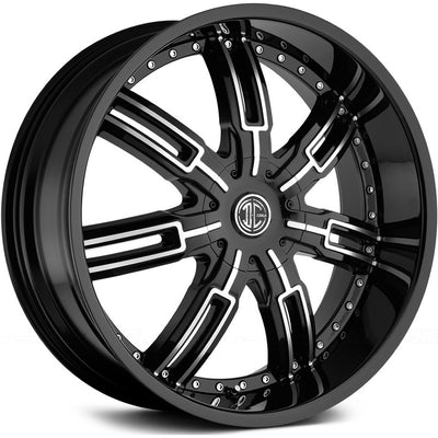 2Crave N27 Black Machined Wheel