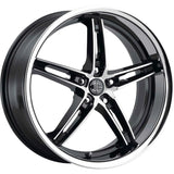 2Crave N38 Black Machined Wheel