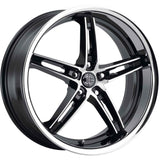2Crave N38 Black Machined Wheel