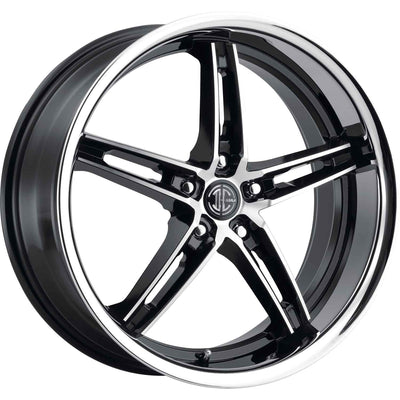 2Crave N38 Black Machined Wheel
