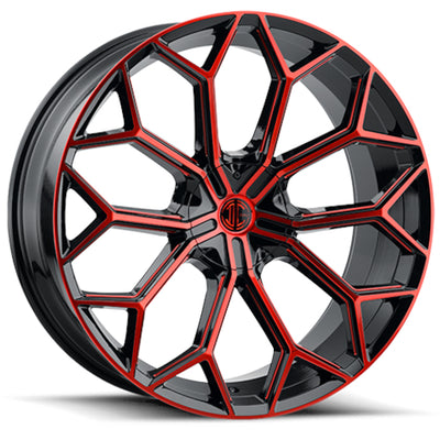 2Crave N42 Black Red Machined Wheel
